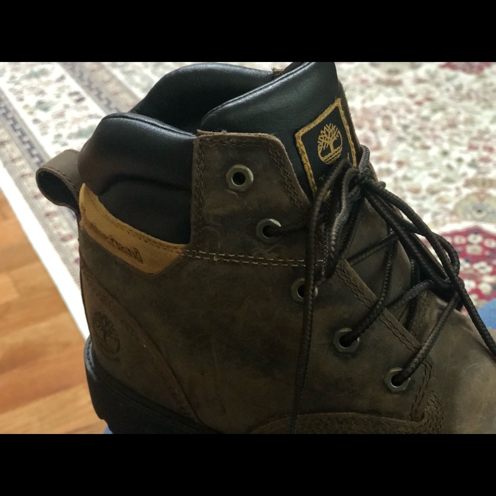Boys Dark Brown Timberlands Boots (Sz 6)
